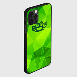 Чехол для iPhone 12 Pro Five Finger Death Punch green poly, цвет: 3D-черный — фото 2