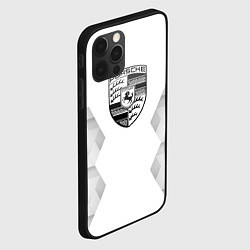 Чехол для iPhone 12 Pro Porsche white poly, цвет: 3D-черный — фото 2