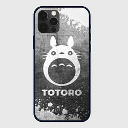 Чехол для iPhone 12 Pro Totoro - grey gradient, цвет: 3D-черный