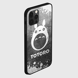 Чехол для iPhone 12 Pro Totoro - grey gradient, цвет: 3D-черный — фото 2