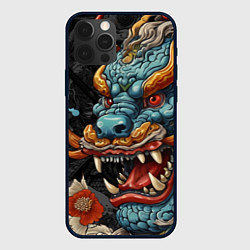 Чехол для iPhone 12 Pro Дракон в стиле японской татуировки ирезуми, цвет: 3D-черный