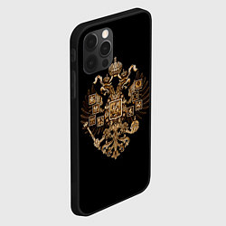 Чехол для iPhone 12 Pro Государственный герб Российской империи, цвет: 3D-черный — фото 2