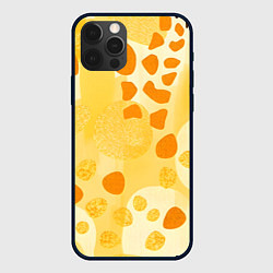 Чехол для iPhone 12 Pro Солнечные пятна жирафа, цвет: 3D-черный
