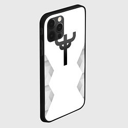 Чехол для iPhone 12 Pro Judas Priest white poly, цвет: 3D-черный — фото 2
