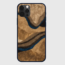 Чехол для iPhone 12 Pro Песочная абстракция, цвет: 3D-черный