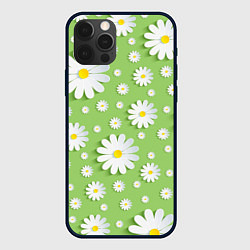 Чехол для iPhone 12 Pro Ромашки бумажные, цвет: 3D-черный