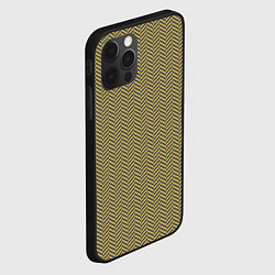 Чехол для iPhone 12 Pro Геометричный узор ёлочка, цвет: 3D-черный — фото 2