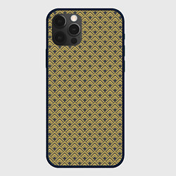 Чехол для iPhone 12 Pro Геометричный узор - ромбы, цвет: 3D-черный