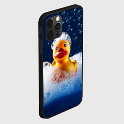 Чехол для iPhone 12 Pro Резиновая уточка в мыльной пене, цвет: 3D-черный — фото 2