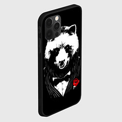 Чехол для iPhone 12 Pro Панда в черном костюме, цвет: 3D-черный — фото 2