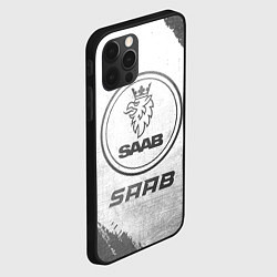 Чехол для iPhone 12 Pro Saab - white gradient, цвет: 3D-черный — фото 2