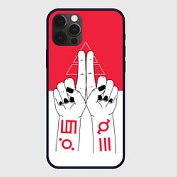 Чехол для iPhone 12 Pro 30 Seconds to Mars poster, цвет: 3D-черный