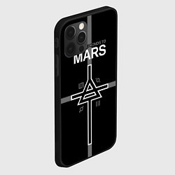 Чехол для iPhone 12 Pro 30 Seconds to Mars - poster, цвет: 3D-черный — фото 2