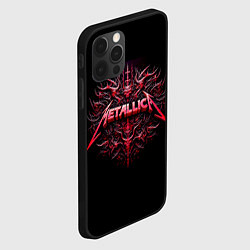 Чехол для iPhone 12 Pro Металлика - геральдический орнамент, цвет: 3D-черный — фото 2