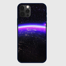 Чехол для iPhone 12 Pro Планета и неоновое свечение, цвет: 3D-черный