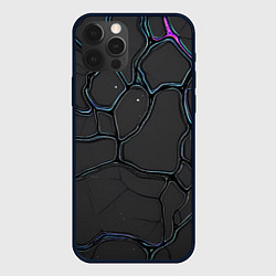 Чехол для iPhone 12 Pro Плита хай-тек текстура, цвет: 3D-черный