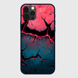 Чехол для iPhone 12 Pro Объемные разломы текстура, цвет: 3D-черный