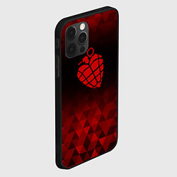 Чехол для iPhone 12 Pro Green Day red poly, цвет: 3D-черный — фото 2