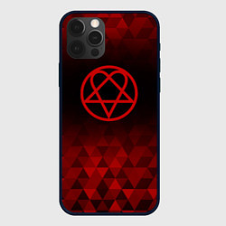 Чехол для iPhone 12 Pro HIM red poly, цвет: 3D-черный