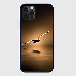 Чехол для iPhone 12 Pro Летящая птица, цвет: 3D-черный