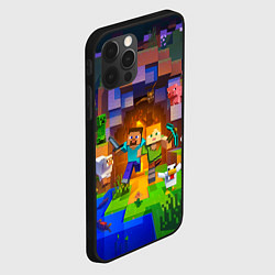 Чехол для iPhone 12 Pro Стив и Алекс - Майнкрафт, цвет: 3D-черный — фото 2
