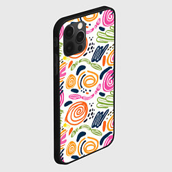 Чехол для iPhone 12 Pro Яркие спирали, цвет: 3D-черный — фото 2