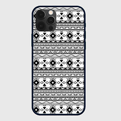 Чехол для iPhone 12 Pro Геометрический узор, цвет: 3D-черный