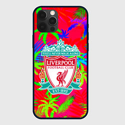 Чехол для iPhone 12 Pro Liverpool тропический неон, цвет: 3D-черный