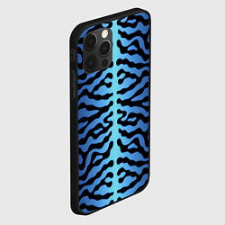 Чехол для iPhone 12 Pro Скумбрия синяя текстура, цвет: 3D-черный — фото 2