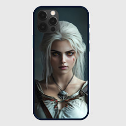 Чехол для iPhone 12 Pro Цири с янтарными глазами, цвет: 3D-черный