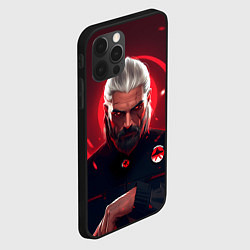 Чехол для iPhone 12 Pro Ведьмак красные искры, цвет: 3D-черный — фото 2