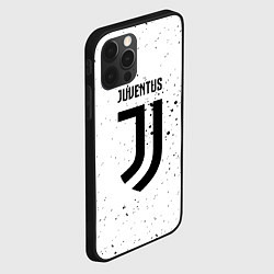 Чехол для iPhone 12 Pro Juventus черные краски всплеск, цвет: 3D-черный — фото 2