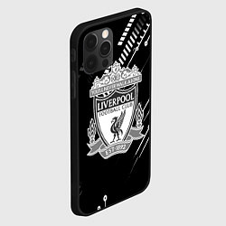 Чехол для iPhone 12 Pro Liverpool геометрия черно белая, цвет: 3D-черный — фото 2
