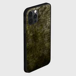 Чехол для iPhone 12 Pro Абстракция - a wall in greenish dirt, цвет: 3D-черный — фото 2