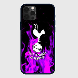 Чехол для iPhone 12 Pro Тоттенхэм неоновый огонь, цвет: 3D-черный