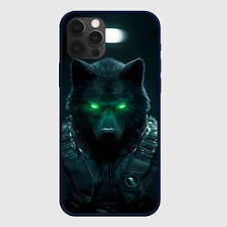Чехол для iPhone 12 Pro Киберпанк волк в броне, цвет: 3D-черный