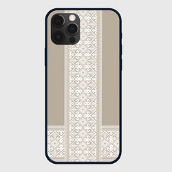 Чехол для iPhone 12 Pro Славянский орнамент-вышиванка рубаха, цвет: 3D-черный