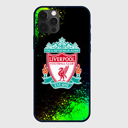 Чехол для iPhone 12 Pro Liverpool краски градиент, цвет: 3D-черный