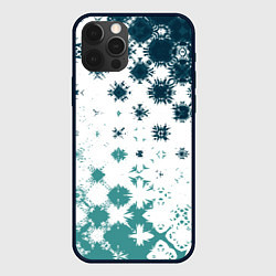 Чехол для iPhone 12 Pro Узорчатые пятна по диагонали, цвет: 3D-черный
