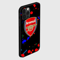 Чехол для iPhone 12 Pro Arsenal неоновые брызги красок, цвет: 3D-черный — фото 2