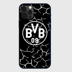 Чехол для iPhone 12 Pro Borussia черно белые, цвет: 3D-черный
