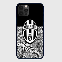 Чехол для iPhone 12 Pro Juventus отпечатки текстура, цвет: 3D-черный