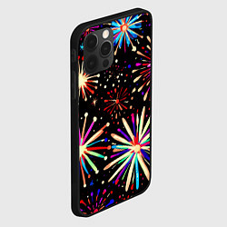 Чехол для iPhone 12 Pro Абстракция с салютами, цвет: 3D-черный — фото 2