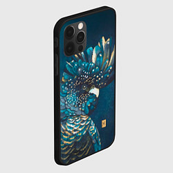 Чехол для iPhone 12 Pro Акварельный попугай, цвет: 3D-черный — фото 2