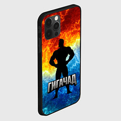 Чехол для iPhone 12 Pro Гагачад на фоне огня, цвет: 3D-черный — фото 2