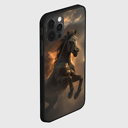 Чехол для iPhone 12 Pro Лошадь в прыжке на фоне неба, цвет: 3D-черный — фото 2