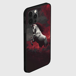Чехол для iPhone 12 Pro Белая лошадь из красного тумана, цвет: 3D-черный — фото 2