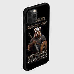 Чехол для iPhone 12 Pro Русский дух медвежья сила, цвет: 3D-черный — фото 2