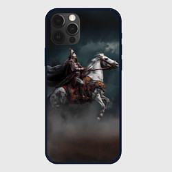 Чехол для iPhone 12 Pro Всадник на фоне туч и пыли, цвет: 3D-черный