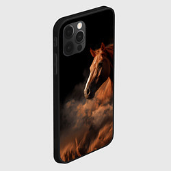 Чехол для iPhone 12 Pro Лошадь из землянной бури, цвет: 3D-черный — фото 2